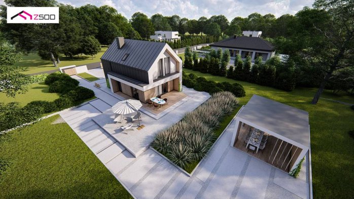 Проект дома U478 - 5 С мансардным этажом дома в Киеве