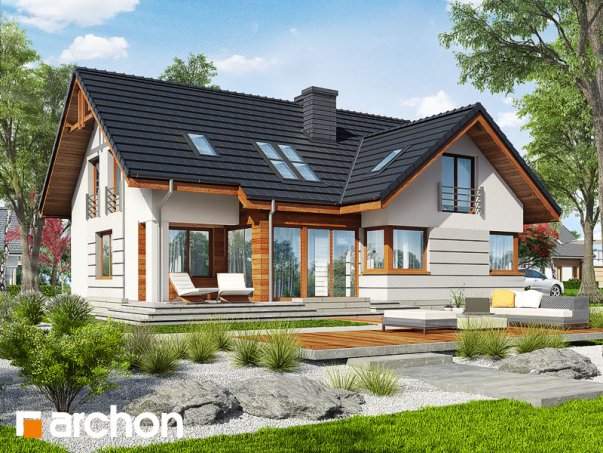 Проект дома Дом в хмеле вер.2 - 1 С мансардным этажом дома в Киеве