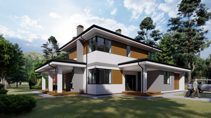 Проект дома DBT 181 - 3 Двухэтажные дома в Киеве