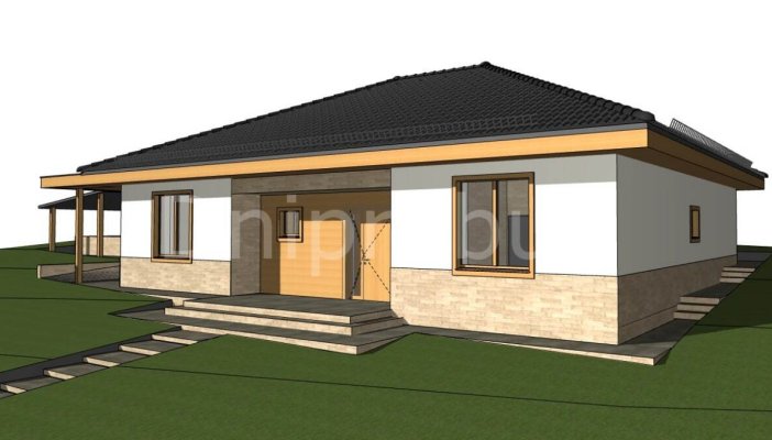 Одноэтажный дом в поселке Хотов