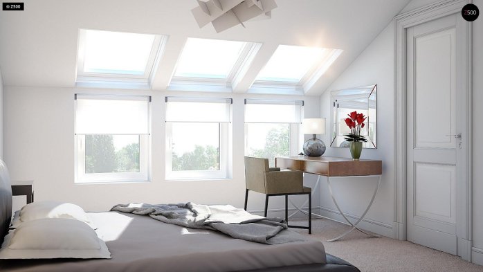 Проєкт будинку U229 - З мансардним поверхом дома у Києві