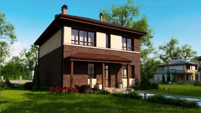 Проект дома Ux24 a v2 - 2 Двухэтажные дома в Киеве