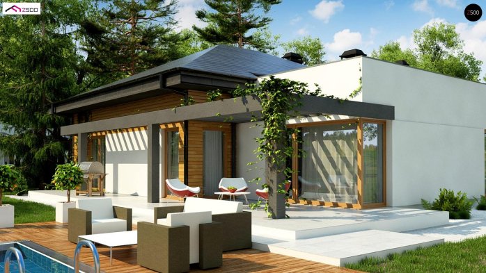 Проект дома U271 - 4 Одноэтажные дома в Киеве