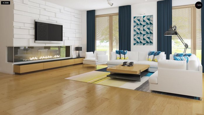 Проект дома Ux35 GL2 v2 - 4 Одноэтажные дома в Киеве