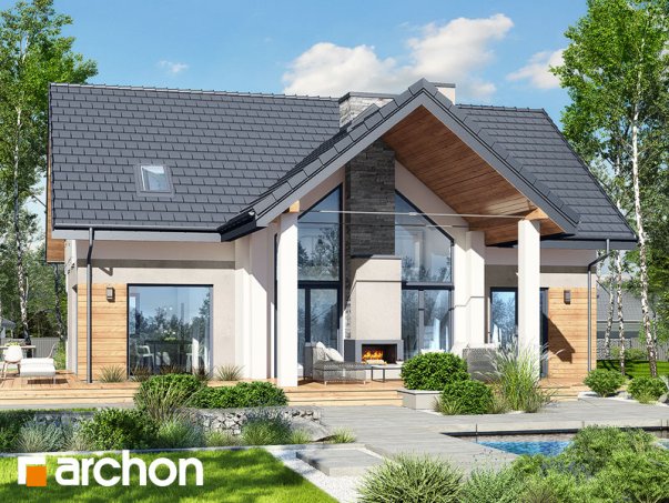 Проект дома Дом под софорой 3 - 1 С мансардным этажом дома в Киеве