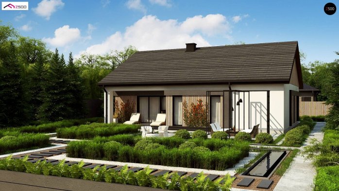 Проект дома U459 - 2 Одноэтажные дома в Киеве