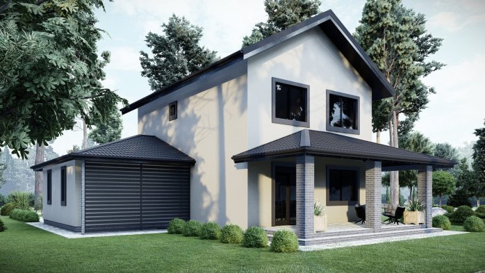 Проєкт будинку DBT 593 - Двоповерхові дома у Києві