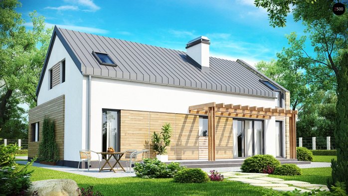 Проект дома Ux38 - 2 С мансардным этажом дома в Киеве