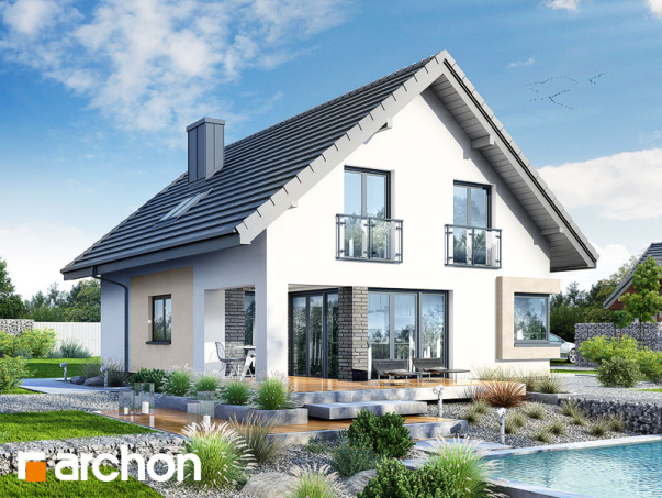 Проект дома Дом в изопируме - 2 С мансардным этажом дома в Киеве