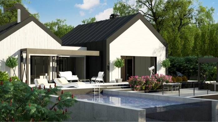 Проект дома U461 - 4 Одноэтажные дома в Киеве