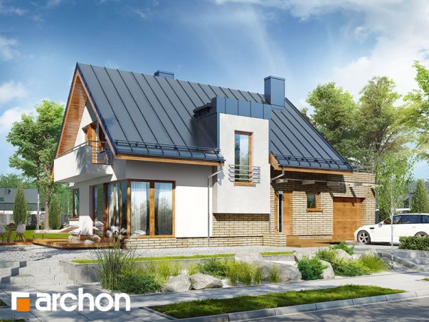 Проект дома Дом в амариллисах вер.2 - 1 С мансардным этажом дома в Киеве