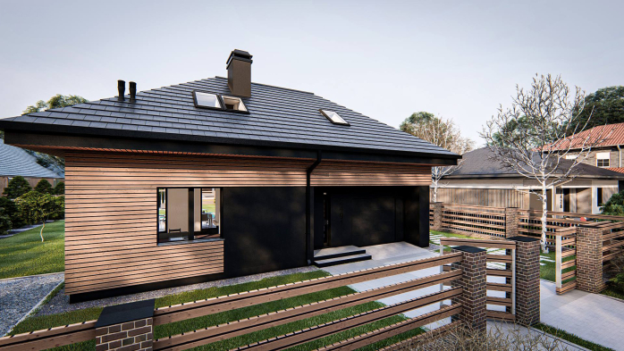 Проєкт будинку U491 - З мансардним поверхом дома у Києві