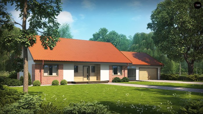 Проєкт будинку U98 WP GP2 - Одноповерхові дома у Києві