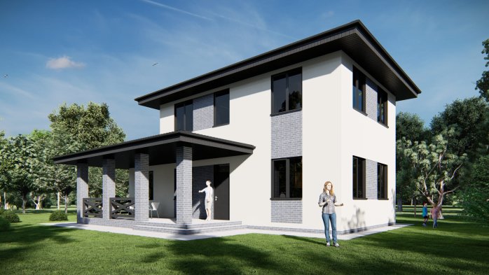 Проект дома DBT 540 - 1 Двухэтажные дома в Киеве