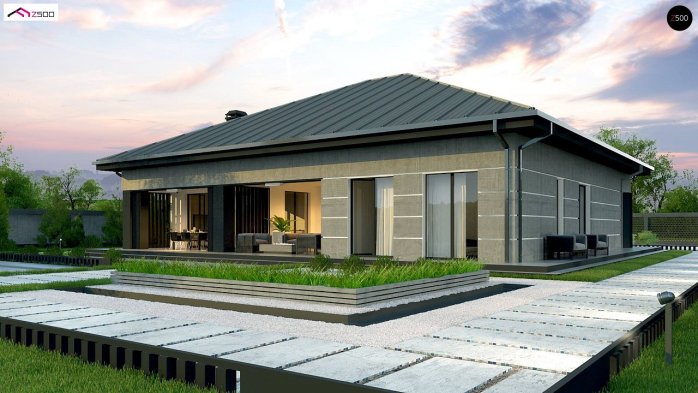 Проект дома U449 - 5 Одноэтажные дома в Киеве