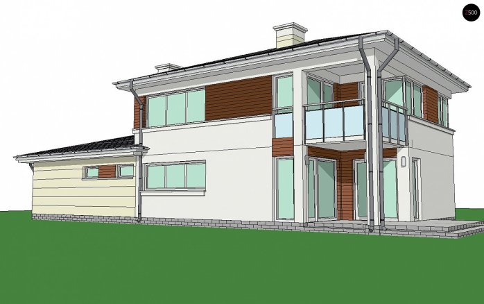 Проект дома Ux8 gp2 - 2 Двухэтажные дома в Киеве