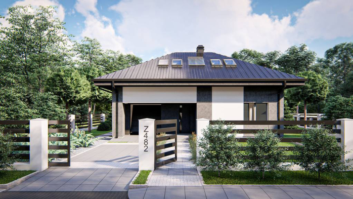 Проект дома U482 - 1 С мансардным этажом дома в Киеве