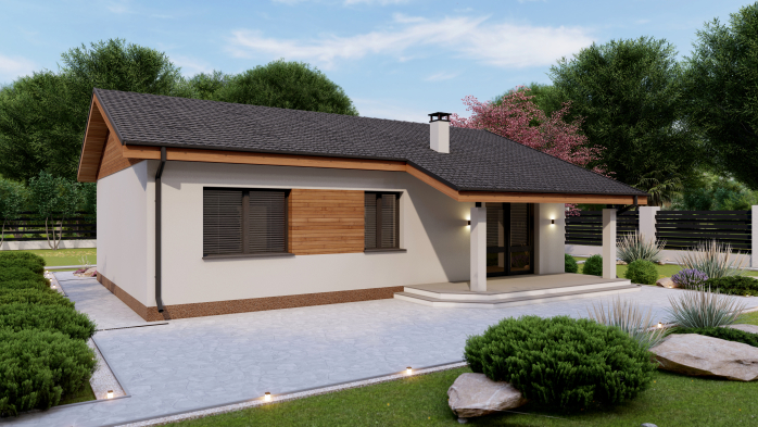 Проект дома Db 14 - 4 Одноэтажные дома в Киеве