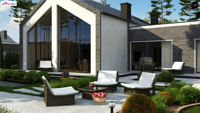 Проект дома Ux206 - 3 С мансардным этажом дома в Киеве