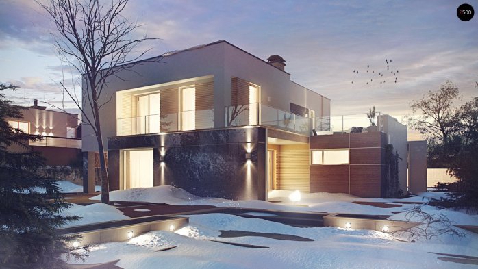 Проект дома Ux64 - 1 Двухэтажные дома в Киеве