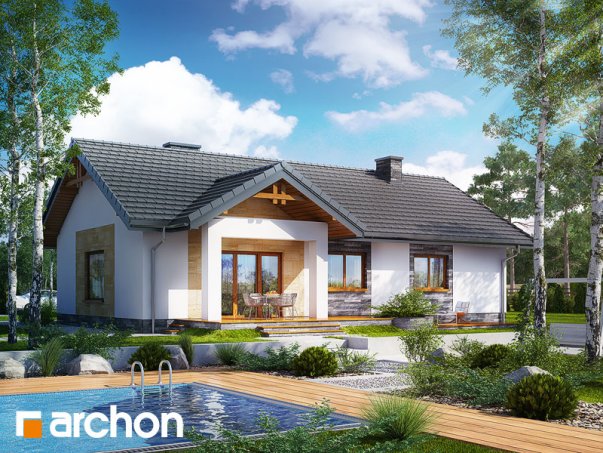 Проект дома Дом в лещиновнике 2 - 2 Одноэтажные дома в Киеве