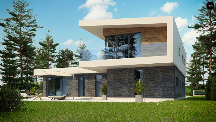 Проєкт будинку Ux70 - Двоповерхові дома у Києві