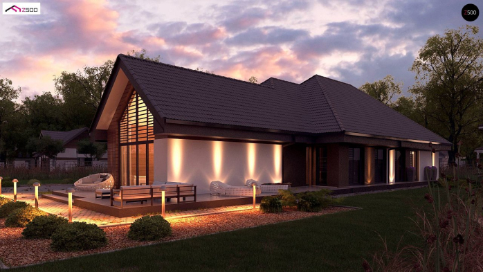 Проект дома U402 B+ - 2 Одноэтажные дома в Киеве