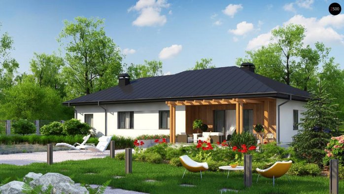 Проект дома U176 GP - 4 Одноэтажные дома в Киеве