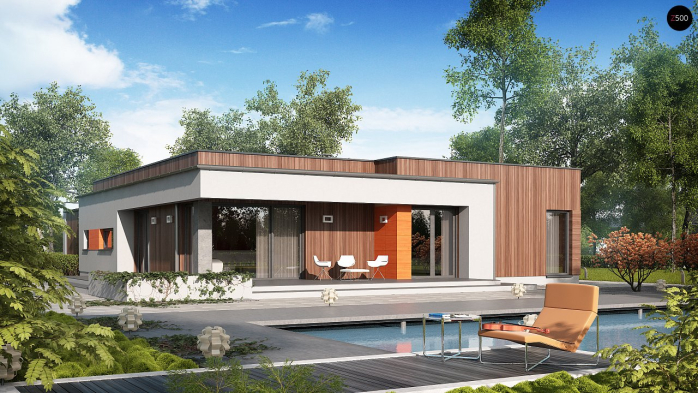 Проект дома Ux103 - 6 Одноэтажные дома в Киеве