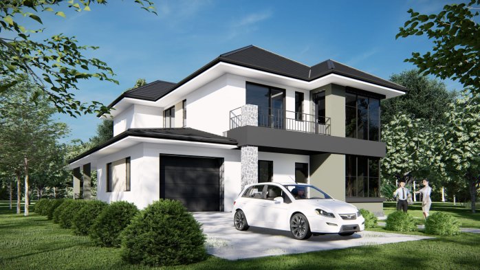 Проєкт будинку DBT 538 - Двоповерхові дома у Києві