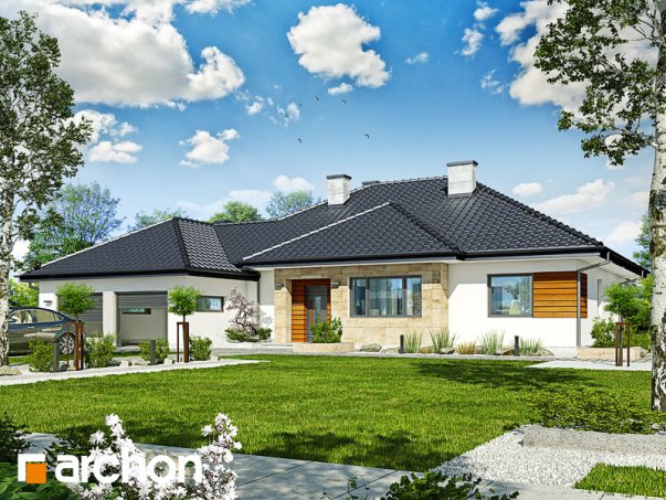 Проект дома Дом в акебиях 2 вер.2 - 1 Одноэтажные дома в Киеве