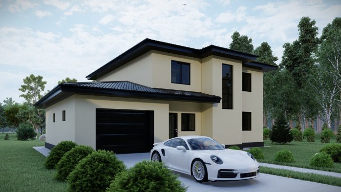 Проект дома DBT 476 - 1 Двухэтажные дома в Киеве