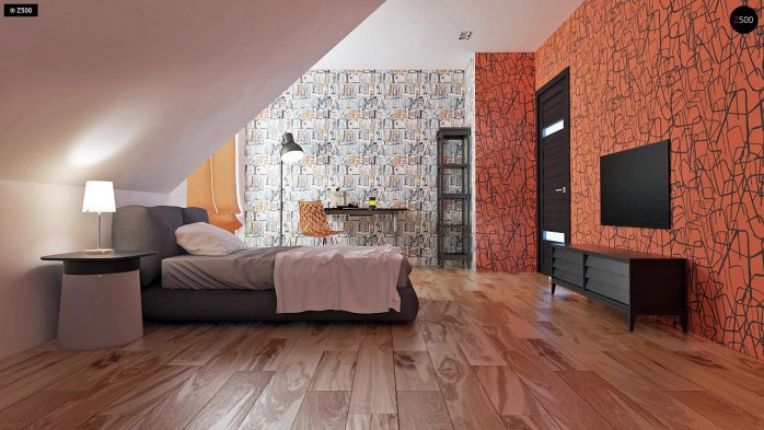 Проект дома U89 - 17 С мансардным этажом дома в Киеве