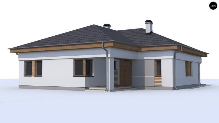 Проект дома U204 bG - 3 Одноэтажные дома в Киеве