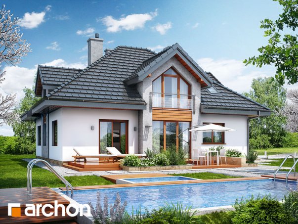 Проект дома Дом в тимьяне (Н)  вер.2 - 2 С мансардным этажом дома в Киеве