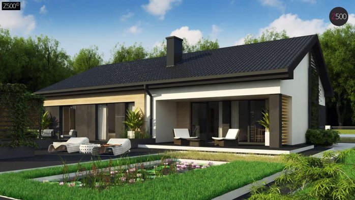 Проект дома U349 v1 - 1 Одноэтажные дома в Киеве