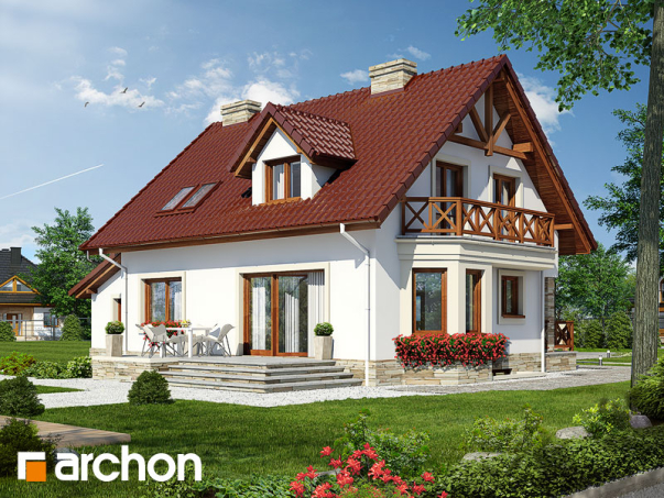 Проект дома Дом в деванне 2 (П) вер.3 - 2 С мансардным этажом дома в Киеве