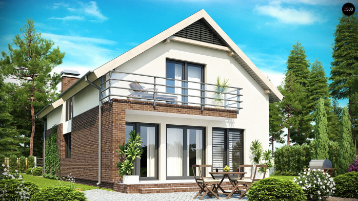 Проект дома U154 - 2 С мансардным этажом дома в Киеве