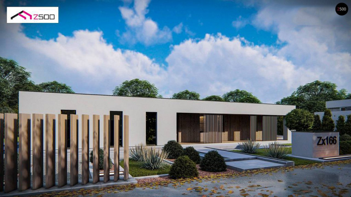 Проект дома Ux166 - 4 Одноэтажные дома в Киеве