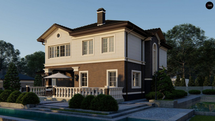 Проект дома Uu2 k - 6 Двухэтажные дома в Киеве