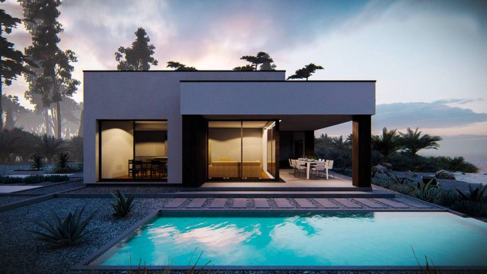 Проект дома Ux211 - 2 Одноэтажные дома в Киеве