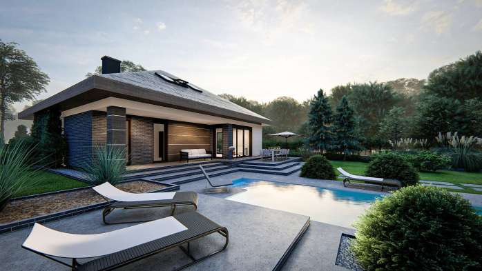 Проект дома U439 - 5 С мансардным этажом дома в Киеве