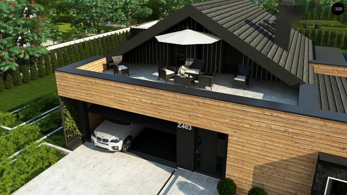 Проект дома U463 - 6 С мансардным этажом дома в Киеве