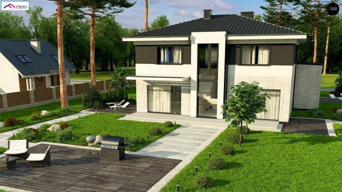 Проект дома Ux62 A - 4 Двухэтажные дома в Киеве