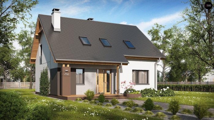 Проект дома U92 - 1 С мансардным этажом дома в Киеве