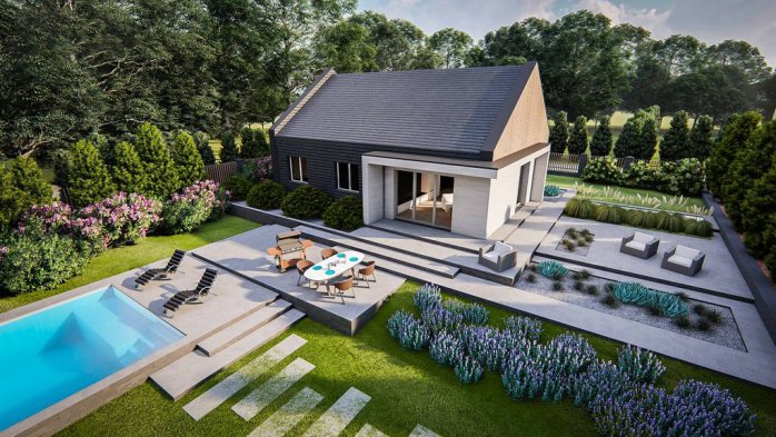 Проект дома U413 - 6 Одноэтажные дома в Киеве