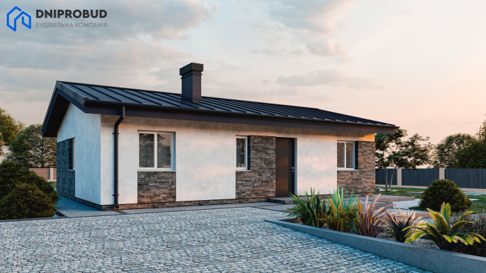 Проект дома DBE 2 - 2 Одноэтажные дома в Киеве