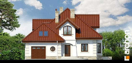 Проект дома Дом под туями вер.2 - 3 С мансардным этажом дома в Киеве