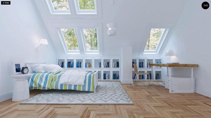 Проєкт будинку U226 - З мансардним поверхом дома у Києві