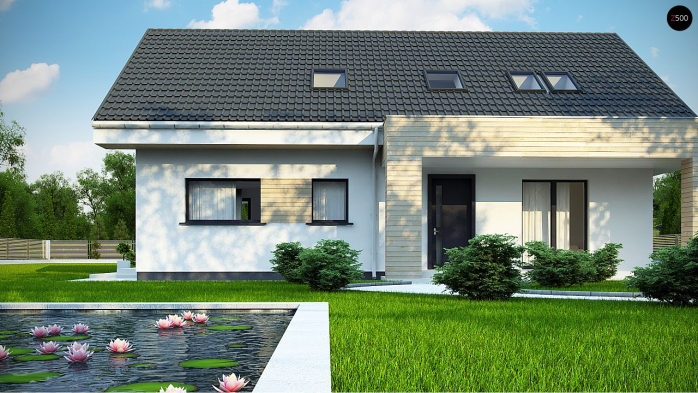 Проект дома U160 A - 2 С мансардным этажом дома в Киеве